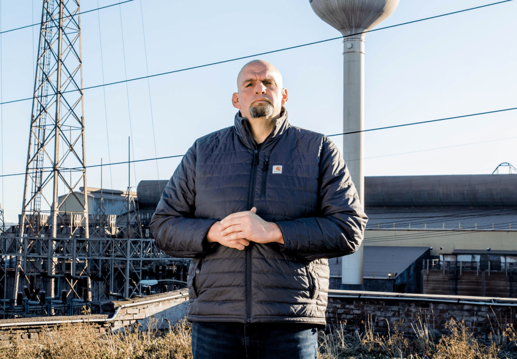 Senator John Fetterman standing alone