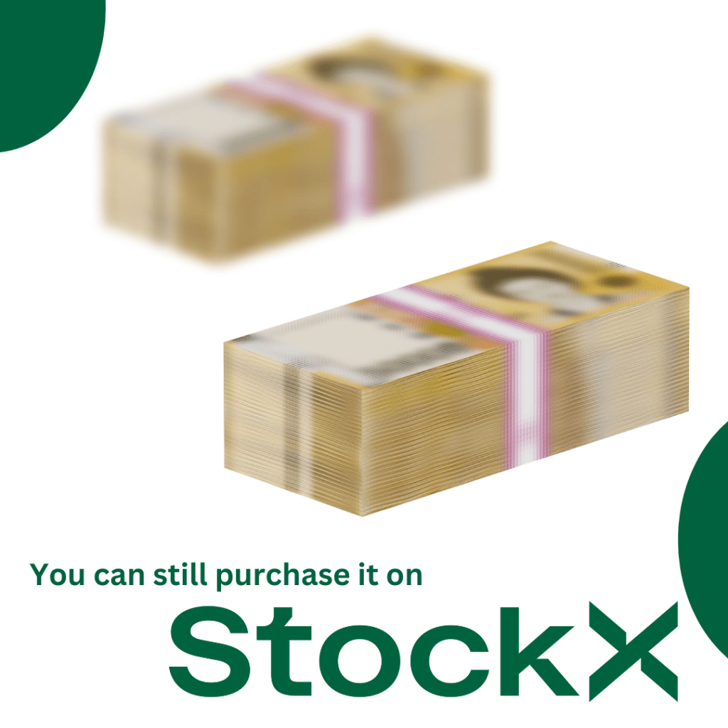 images of the mschf blur won with the information that you can still purchase it on stockx