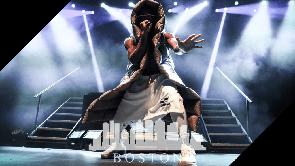 Tobi Lou rapping in Boston